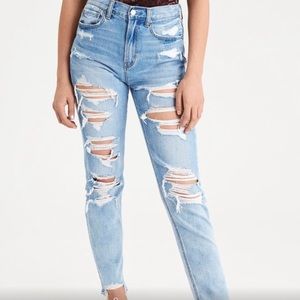American Eagle Distressed Mom Jeans